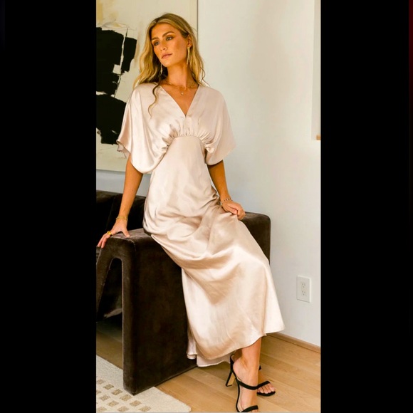 NWT SZ SM Böhme ELORA MAXI DRESS IN CHAMPAGNE🥂 **SOLD OUT - Picture 4 of 4